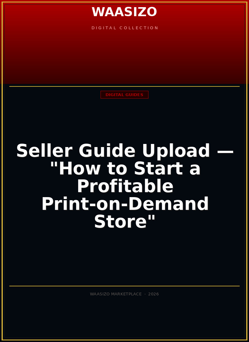 Seller Guide Upload — "How to Start a Profitable Print-on-Demand Store"