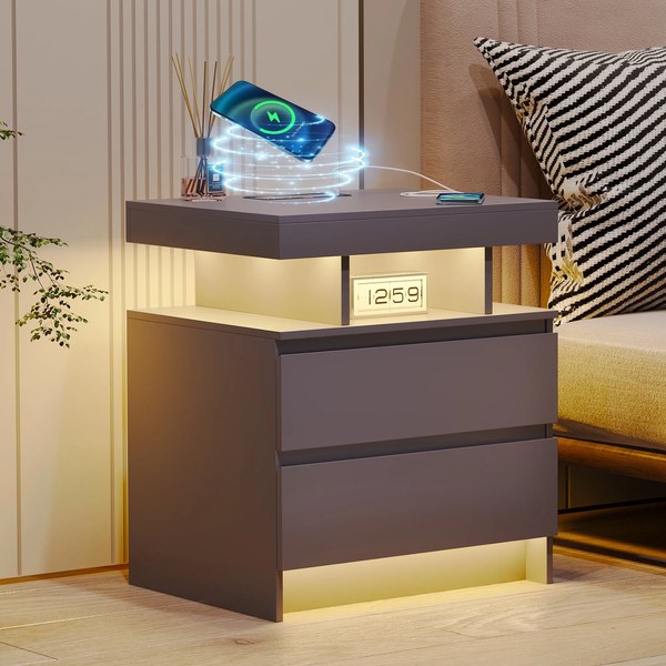 Nightstand with Wireless Charger