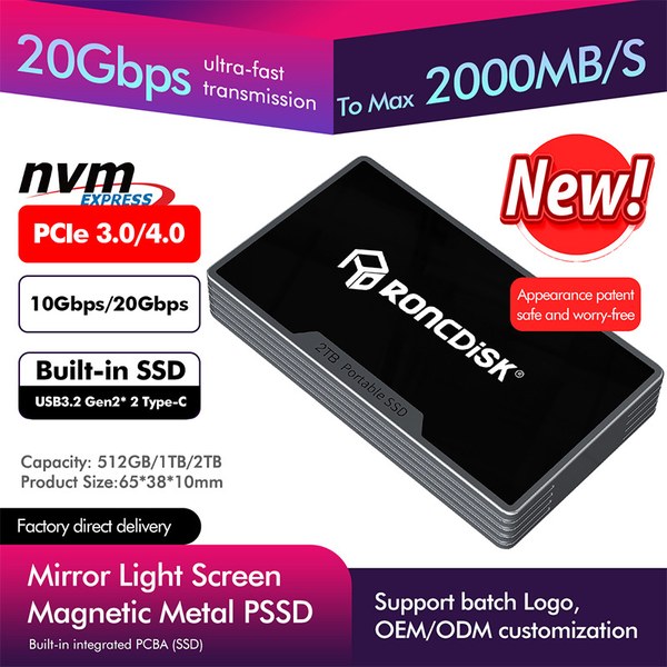 1TB Portable External SSD USB 3.2