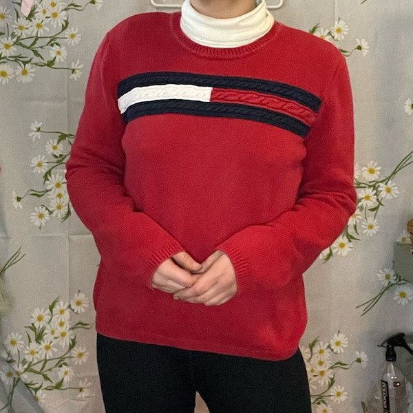 Tommy Hilfiger Cable-Knit Crew Neck Sweater