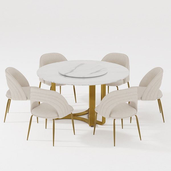5-Piece Round Dining Table Set