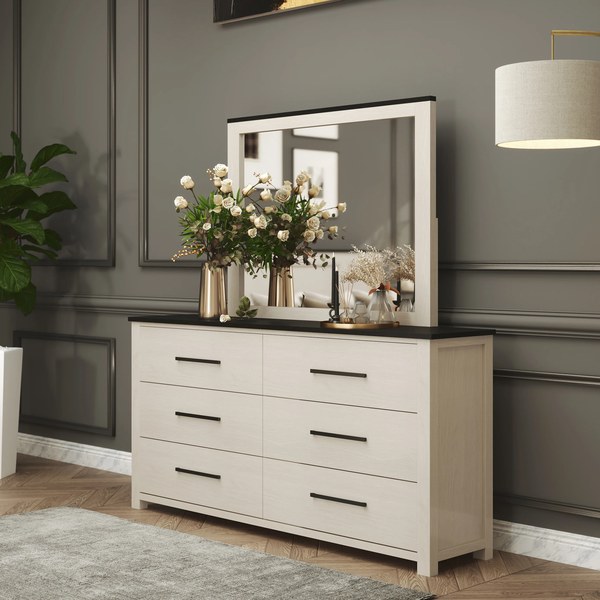 6-Drawer Dresser with Mirror