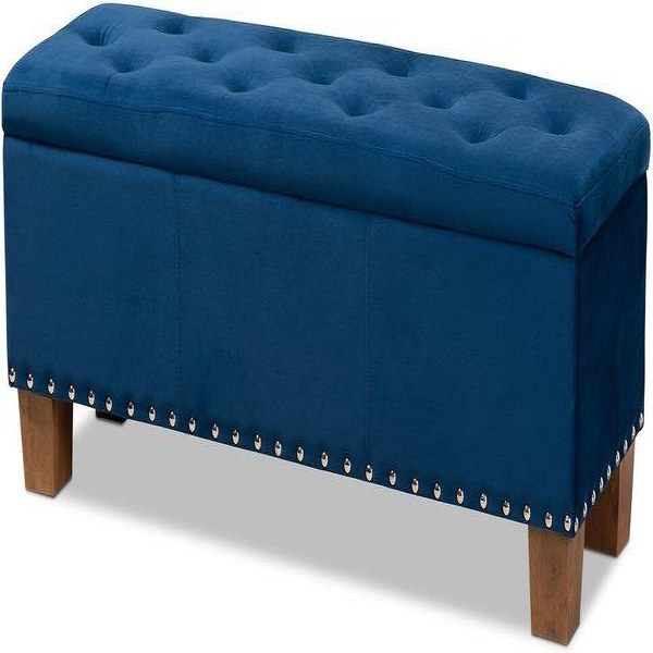 Tufted Velvet Storage Ottoman Bench